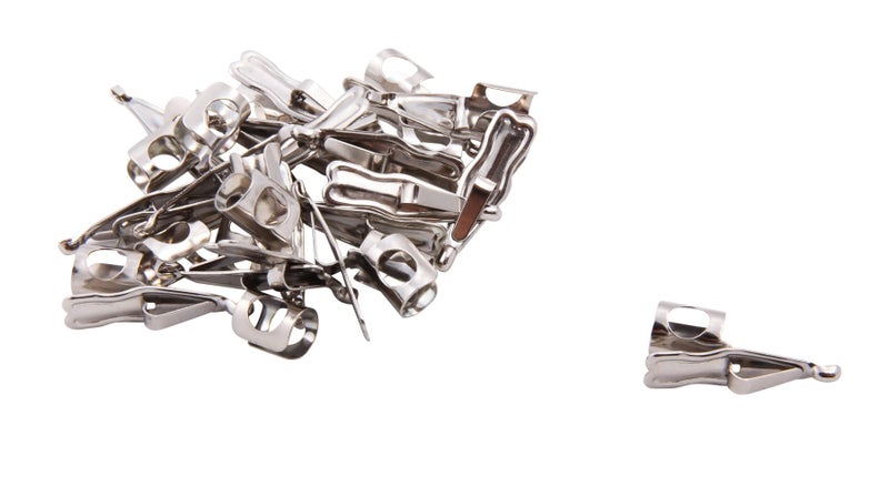 Baumgartens Pencil Clips 100 Pack Chrome (67953) - Image 1